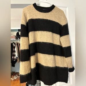 Oversized Michael Kors striped tunic sweater